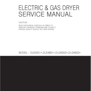 Lg dle4901w service manual cover freestanding range
