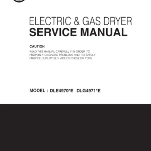 Lg dle4970w dlg4971we service manual cover freestanding range