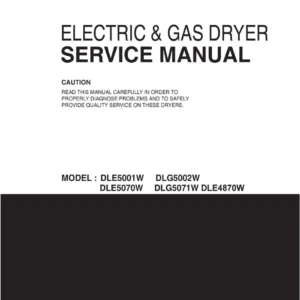 Lg dle5070w dlg5071w service manual cover freestanding range