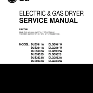Lg dle5932w dle5932s service manual cover freestanding range