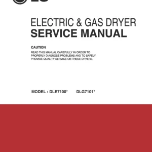 Lg dle7100 dle7100w dlg7101w service manual cover freestanding range
