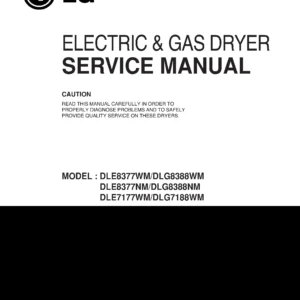 Lg dle7177wm dlg7188wm service manual cover freestanding range