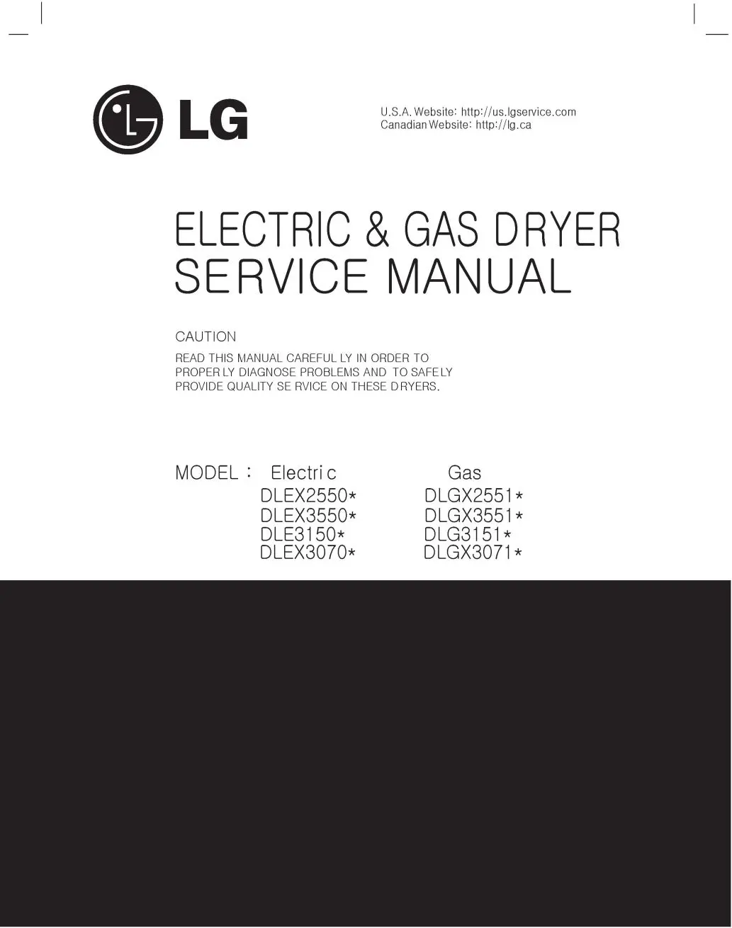 Lg dlex2655v service manual cover freestanding range