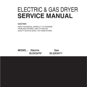 Lg dlex3470v dlex3470w service manual cover freestanding range