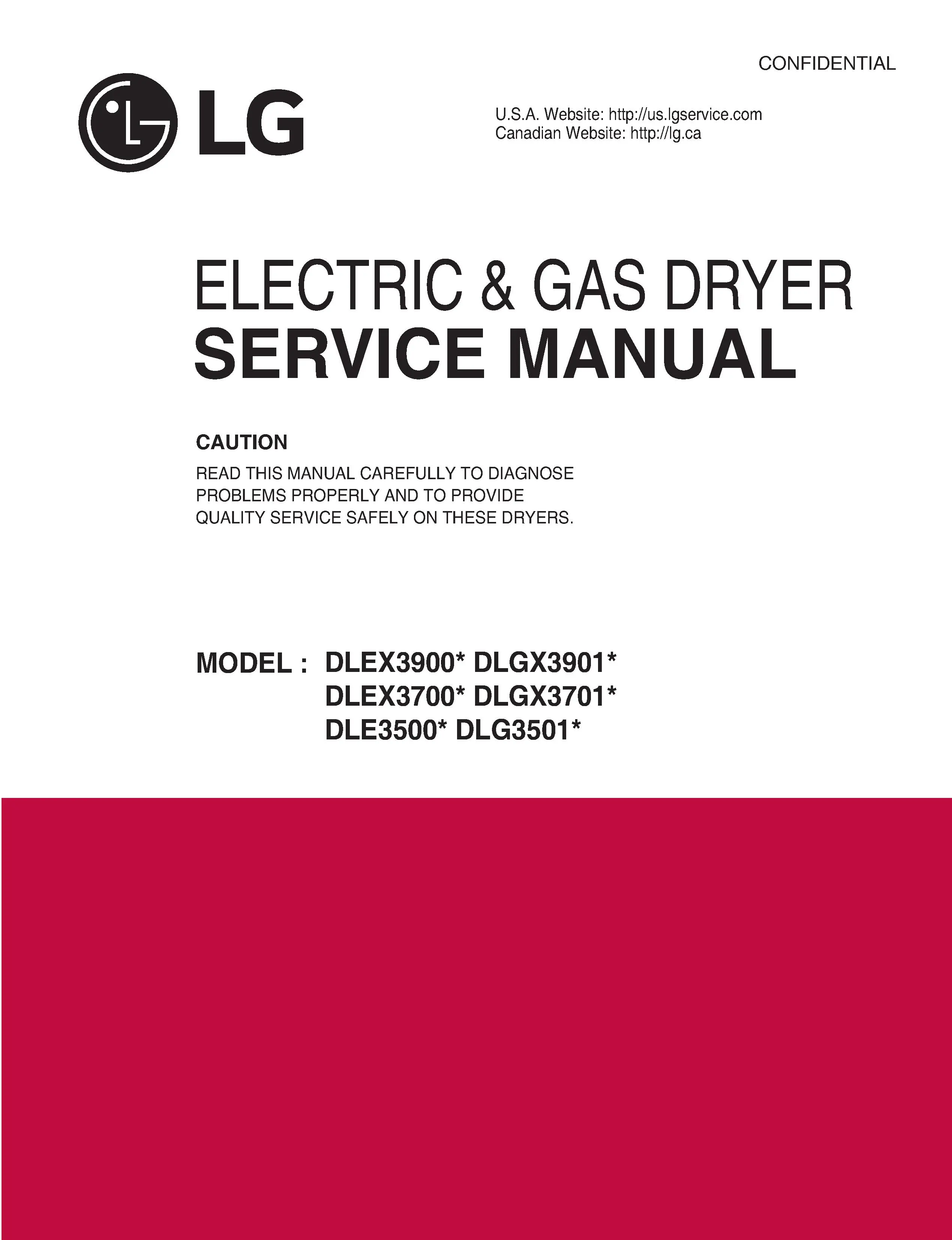 Lg dlex3700v dlex3700w dlgx3701v dlgx3701w service manual cover freestanding range