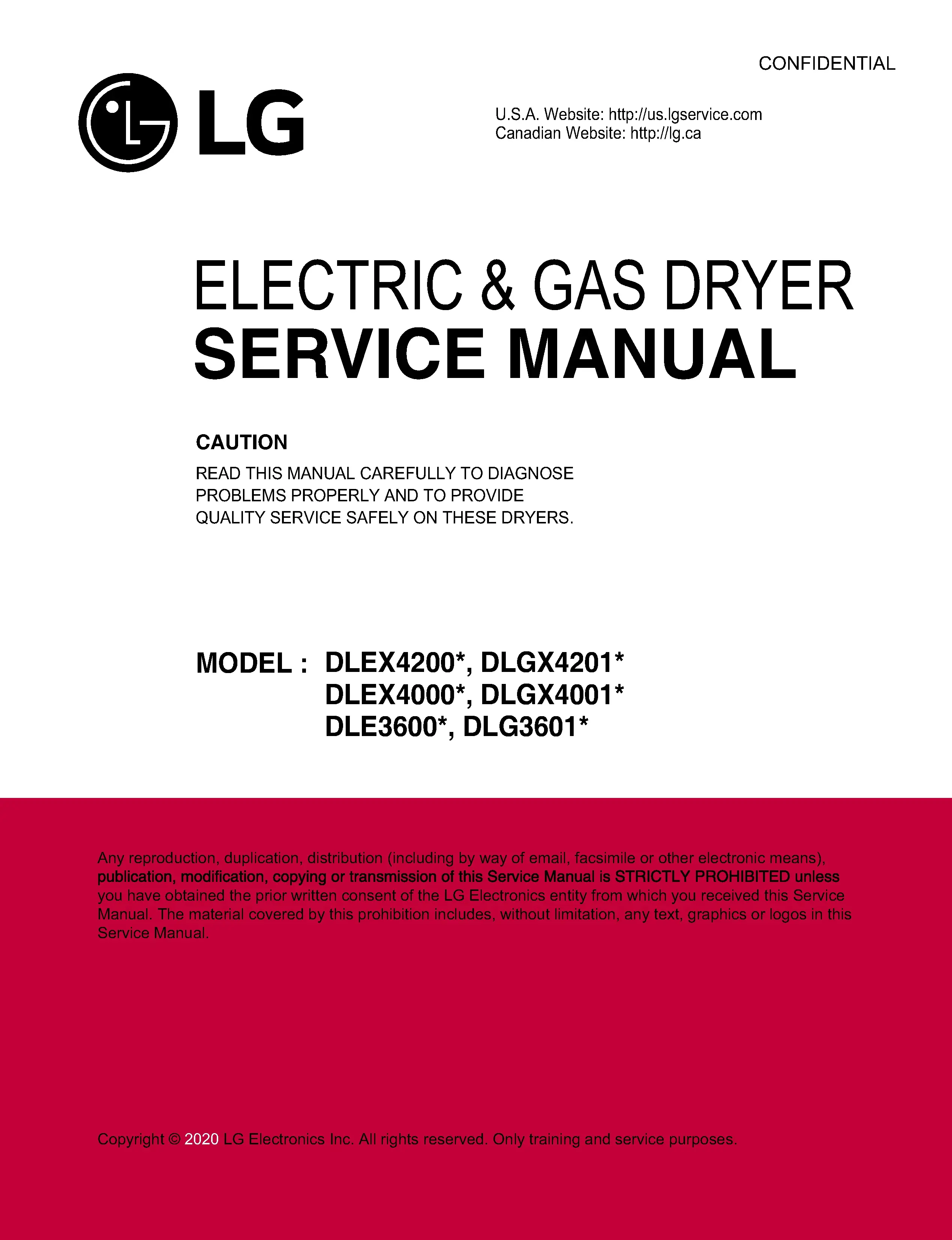 Lg dlex4000 dlgx4001 service manual cover freestanding range