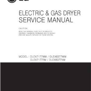 Lg dlex7177wm dlex8377wm dlex7177rm dlex8377nm service manual cover freestanding range