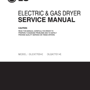 Lg dlex7700ve dlex7700we dlgx7701we dlgx7701ve service manual cover freestanding range