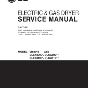 Lg dlex8100v dlex8100w dlgx8101v dlgx8101w service manual cover freestanding range