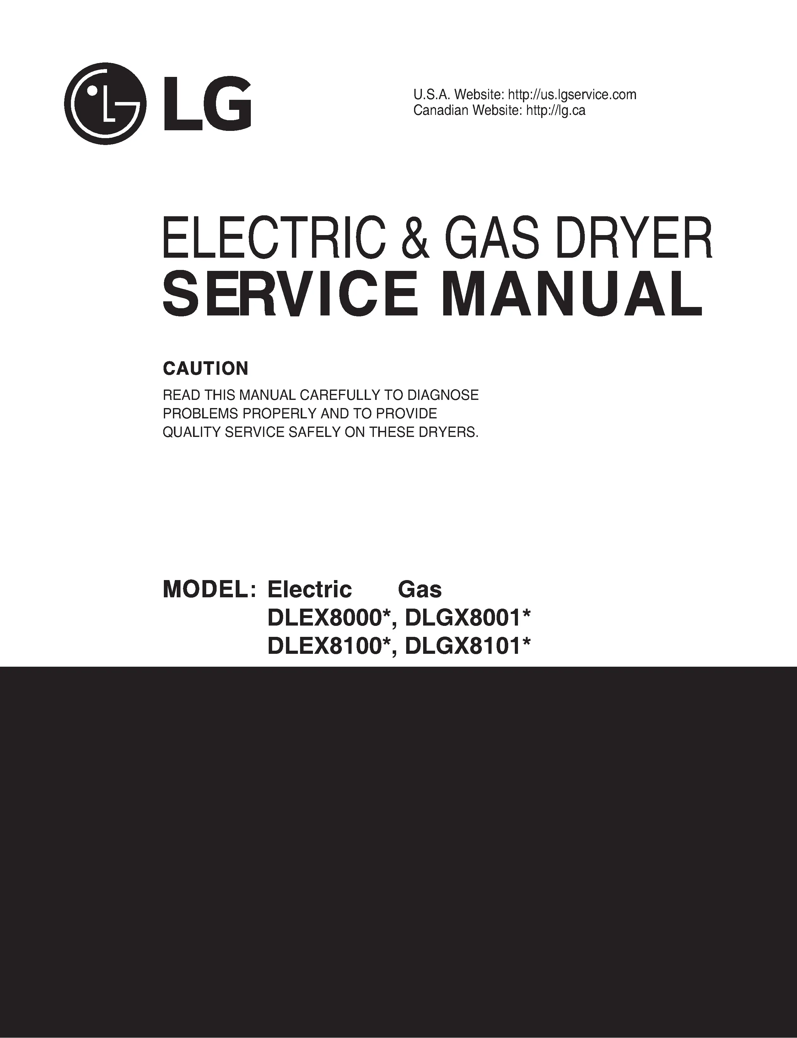 Lg dlex8100v dlex8100w dlgx8101v dlgx8101w service manual cover freestanding range