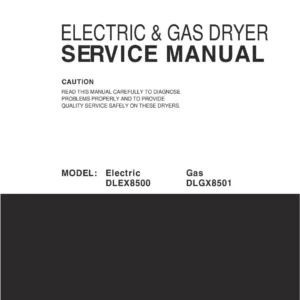 Lg dlex8500v dlex8500w service manual cover freestanding range