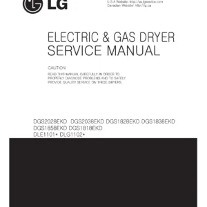 Lg dlg1102w service manual cover freestanding range