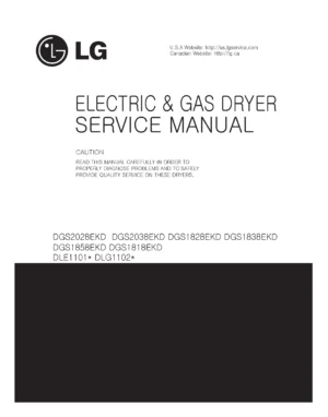 Lg dlg1102w service manual cover for dryer