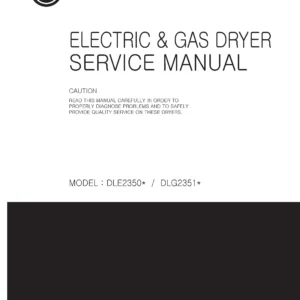 Lg dlg2351r dlg2351w service manual cover freestanding range