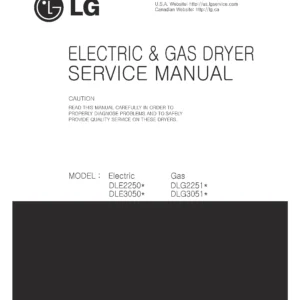 Lg dlg3051w service manual cover freestanding range