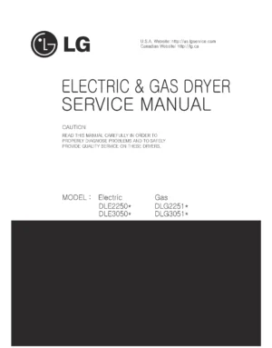 Lg dlg3051w service manual cover for dryer