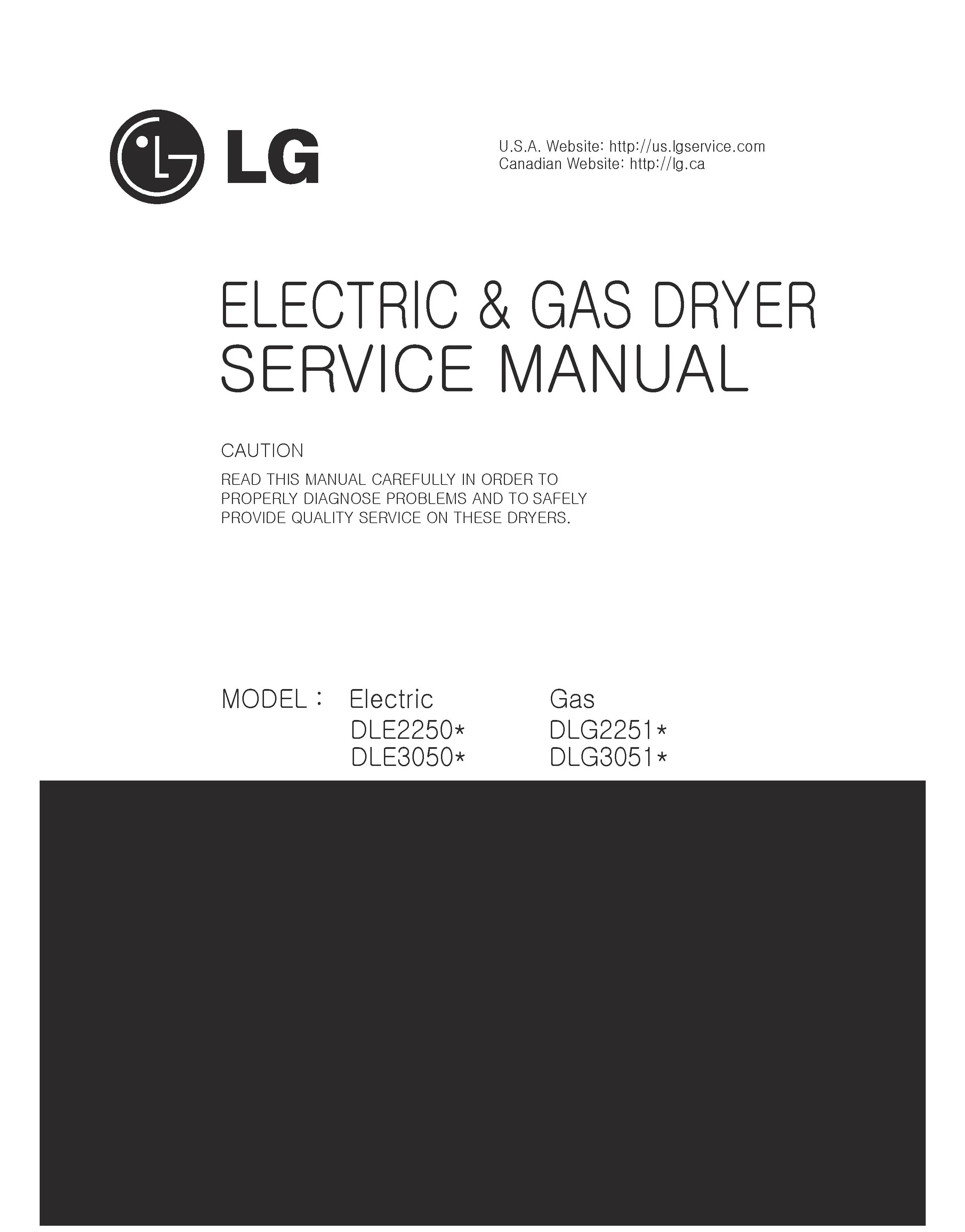 Lg dlg3051w service manual cover freestanding range