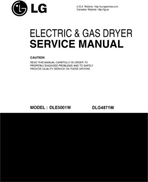 Lg dlg4871w service manual cover for dryer