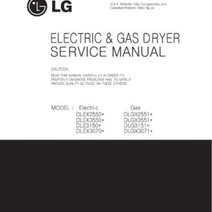 Lg dlgx2656v service manual cover freestanding range