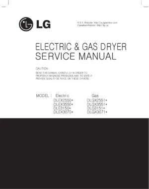 Lg dlgx2656v service manual cover for dryer
