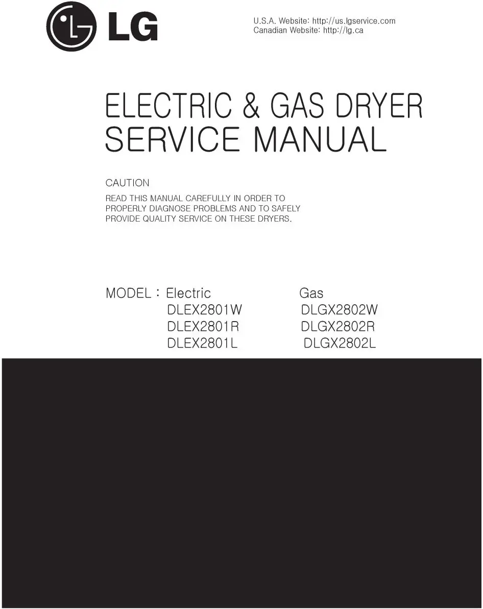 Lg dlgx2802w dlgx2802r dlgx2802l service manual cover freestanding range