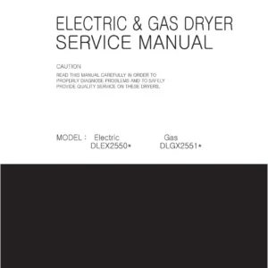 Lg dlgx3251r dlgx3251v dlgx3251w service manual cover freestanding range