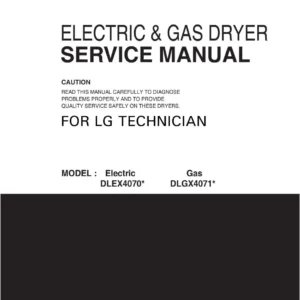 Lg dlgx4071w service manual cover freestanding range