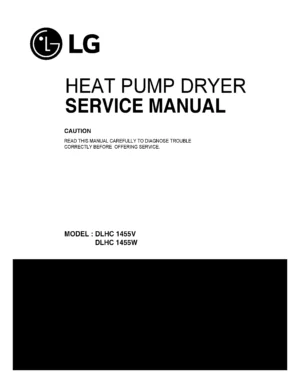 Lg dlhc455w dlhc455v service manual cover for dryer