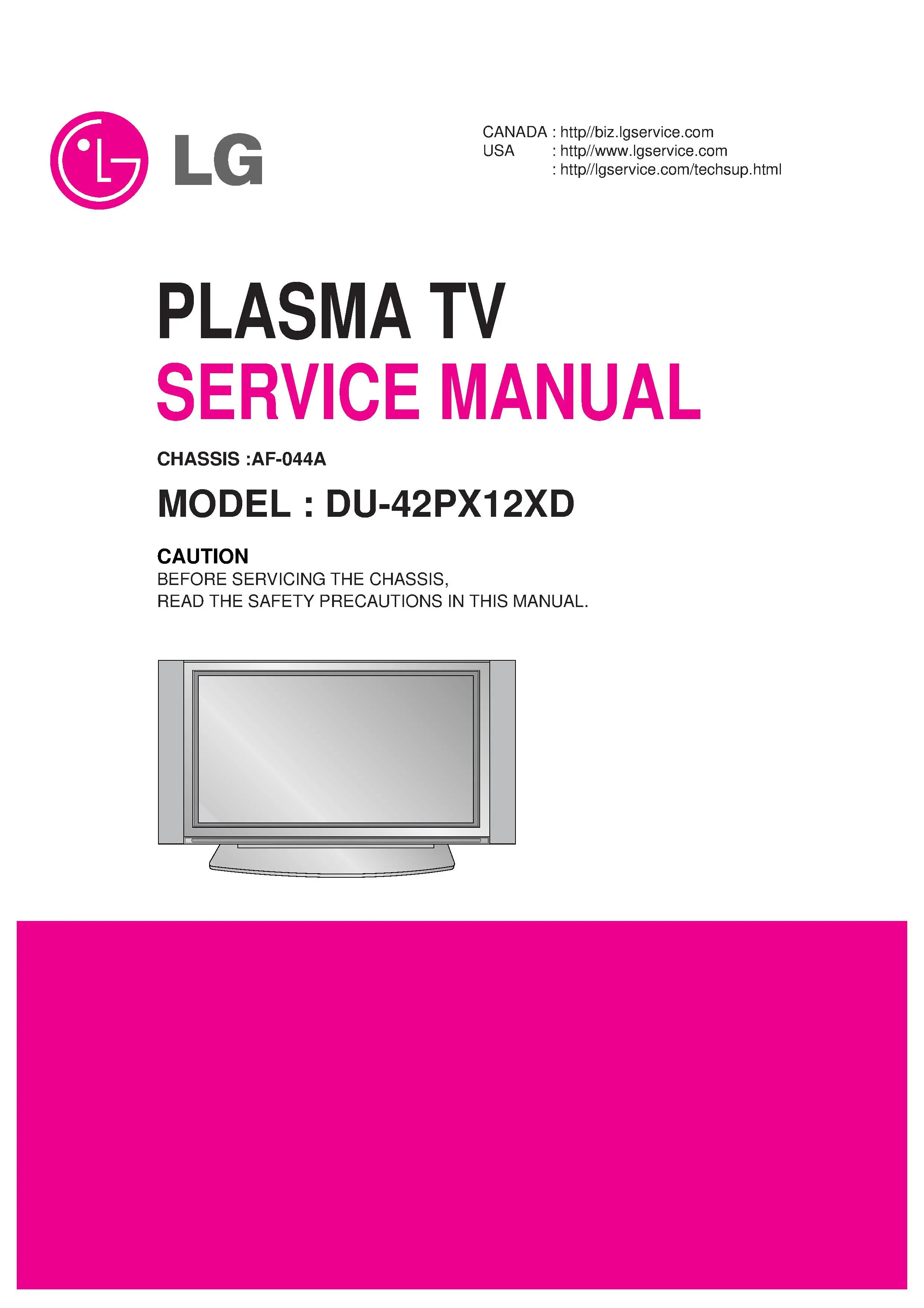 Lg du 42px12xd service manual cover with photo's of Beko dryers, model code and contents
