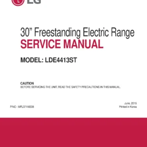 Lg lde4413st service manual cover freestanding range