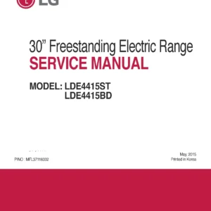 Lg lde4415bd lde4415st service manual cover freestanding range