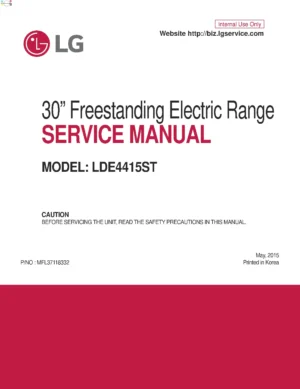 Lg lde4415st service manual cover freestanding range
