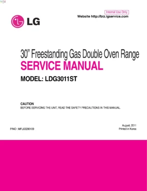 Lg ldg3011st service manual cover freestanding range
