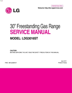 Lg ldg3016st service manual cover freestanding range