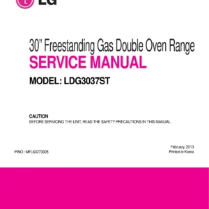 Lg ldg3037st service manual cover freestanding range