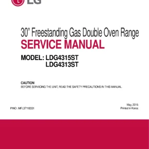 Lg ldg4313st ldg4315st service manual cover freestanding range