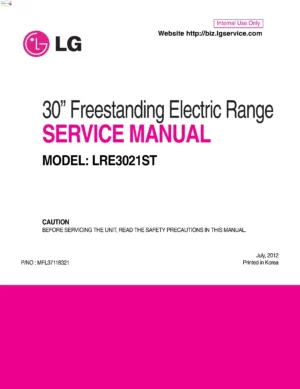 Lg lre3021st service manual cover freestanding range