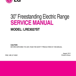 Lg lre3027st service manual cover freestanding range