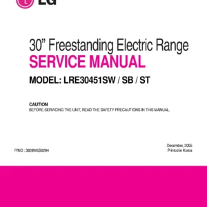 Lg lre30451sb service manual cover freestanding range