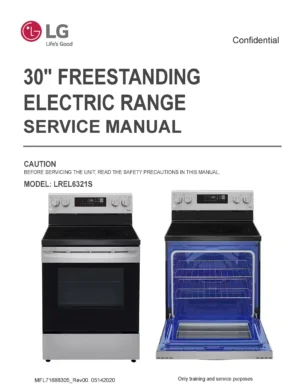 Lg lrel6321s service manual cover freestanding range