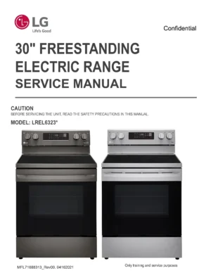 Lg lrel6323d lrel6323s service manual cover freestanding range