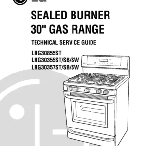 Lg lrg30355st lrg30355sb lrg30355sw lrg30855st service manual cover freestanding range