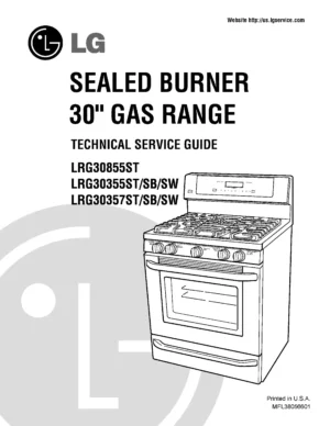 Lg lrg30357st lrg30357sb lrg30357sw service manual cover freestanding range