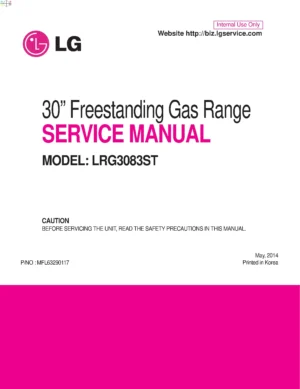 Lg lrg3083st service manual cover freestanding range