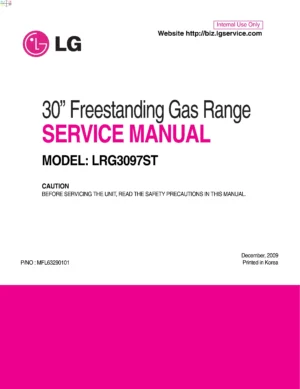 Lg lrg3097st service manual cover freestanding range