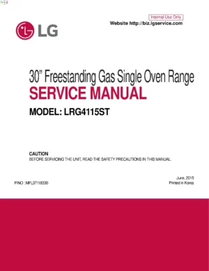Lg lrg4115st service manual cover freestanding range