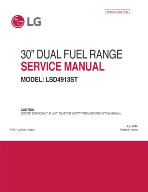 Lg lsd4913st service manual cover freestanding range
