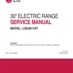 Lg lse4611st service manual cover freestanding range