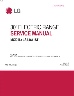 Lg lse4611st service manual cover freestanding range