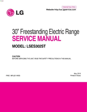 Lg lses302st service manual cover freestanding range